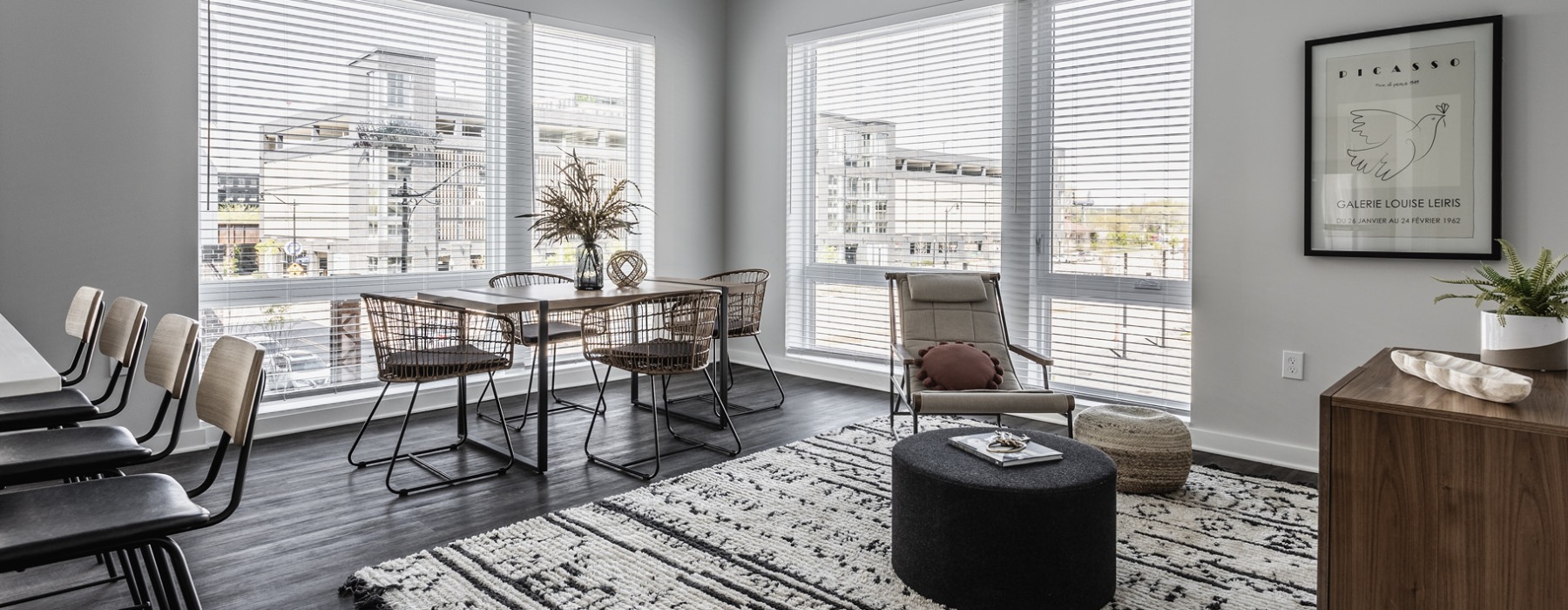 Well-lit dining spaces