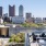 Rooftop lounge area with skyline views